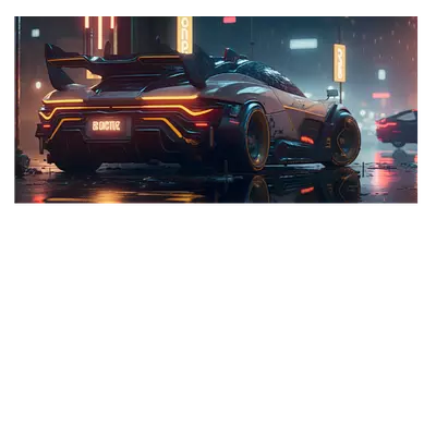 Фото на холсте футуристическое авто, размера 60x30