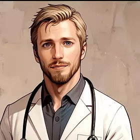 Doctor with blonde hair