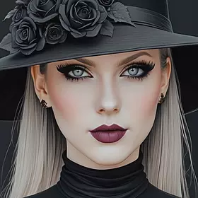 Готическая женщина в стиле манг