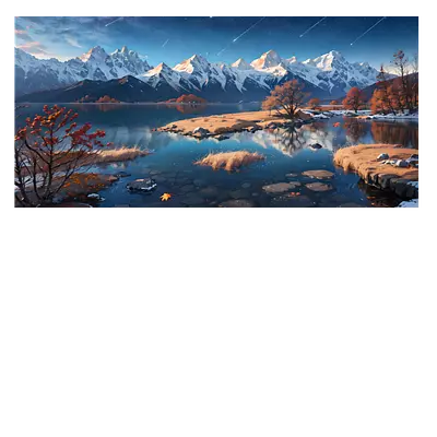 Фото на холсте рисунок озера, размера 80x40