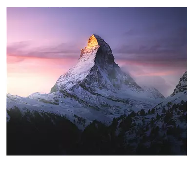 Фото на холсте горный пик, размера 60x50
