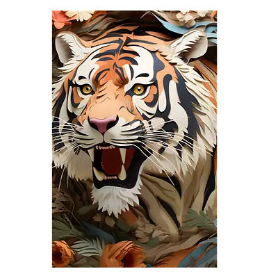 Фото на холсте тигр, размера 40x60
