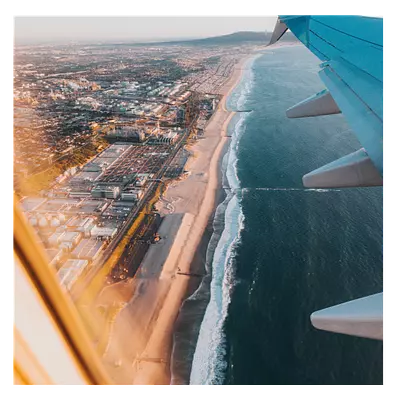 Фото на холсте крыло самолёта, размера 40x40