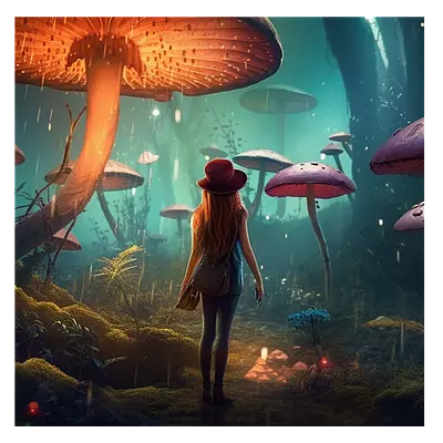 Фото на холсте девушка в сказке, размера 50x50