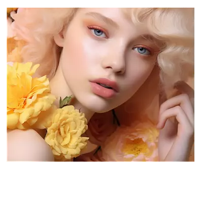 Фото на холсте девушка в цветах, размера 60x50