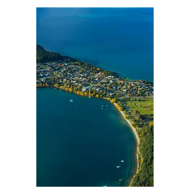 Фото на холсте поселок на перешейке, размера 80x120