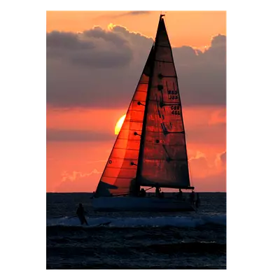 Фото на холсте яхта, размера 50x70