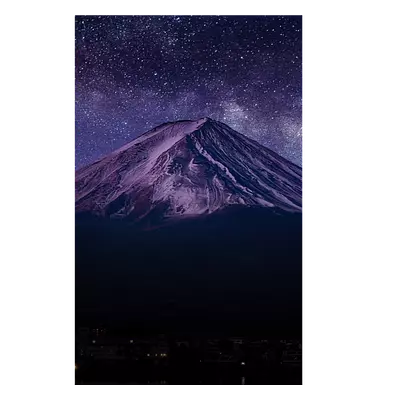 Фото на холсте гора со звёздами, размера 20x30