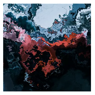 Фото на холсте абстракция краски, размера 100x100
