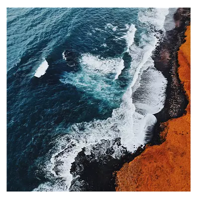 Фото на холсте волны, размера 80x80