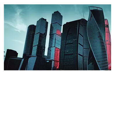 Фото на холсте 30х20 см москва-сити