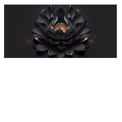 Фото на холсте чёрный цветок, размера 80x40