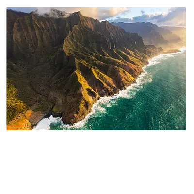 Фото на холсте берег зеленого острова, размера 100x70