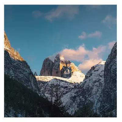 Фото на холсте снежные горы, размера 80x80