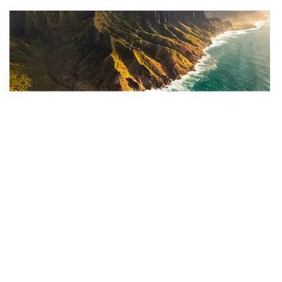 Фото на холсте берег зеленого острова, размера 120x40