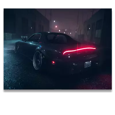 Фото на холсте mazda rx-7, размера 80x60