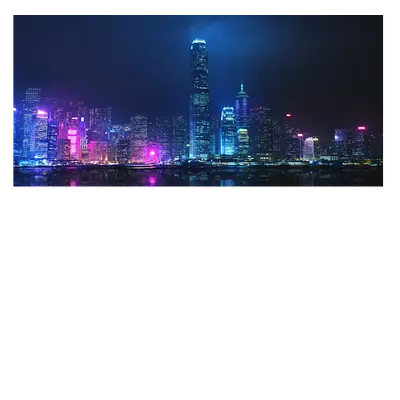 Фото на холсте ночной город, размера 60x30