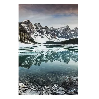 Фото на холсте зимнее озеро, размера 60x90