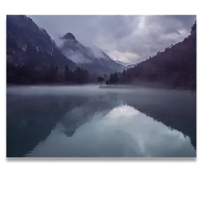 Фото на холсте вечернее озеро, размера 80x60