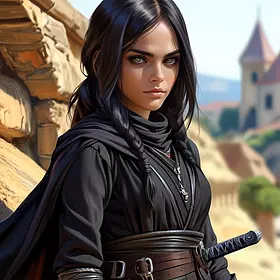 «Средневековая аниме-ассасинка»