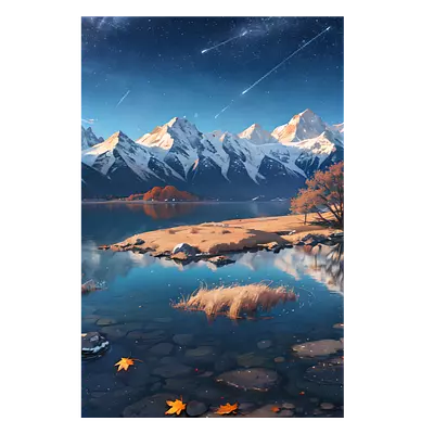 Фото на холсте рисунок озера, размера 80x120