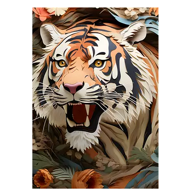 Фото на холсте тигр, размера 50x70