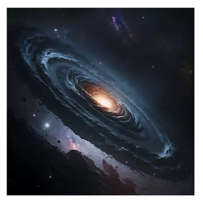 Фото на холсте галактика, размера 80x80