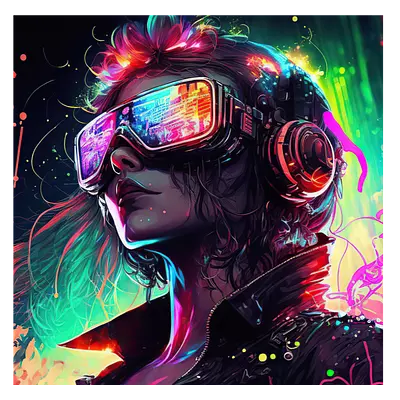 Фото на холсте digital girl, размера 40x40