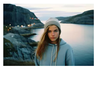 Фото на холсте девушка у озера, размера 100x70