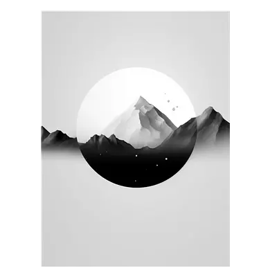 Фото на холсте абстракция гор, размера 60x80