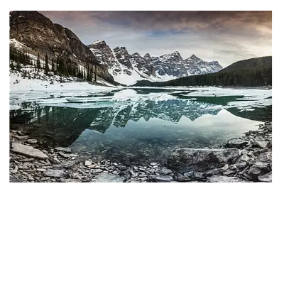Фото на холсте зимнее озеро, размера 120x80