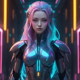 Киберкрасавица с саблей