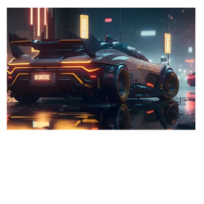 Фото на холсте футуристическое авто, размера 75x50