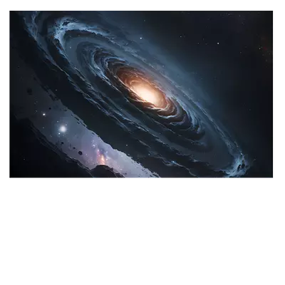 Удивительное фото на холсте с изображением галактики, 45х30 см