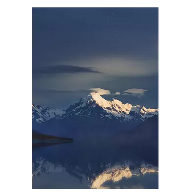 Фото на холсте луна над горами, размера 50x70