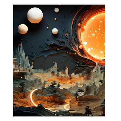 Фото на холсте фантастический город, размера 50x60