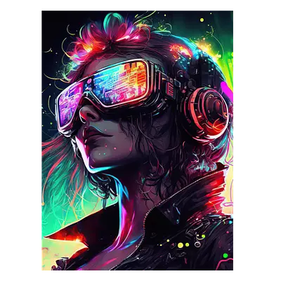 Фото на холсте digital girl, размера 60x80