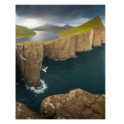 Фото на холсте фьорд, размера 40x50