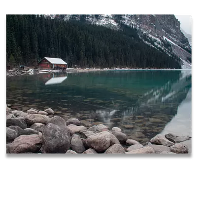 Фото на холсте домик у озера, размера 80x60