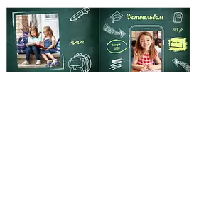 Школьная тема, зелёная доска