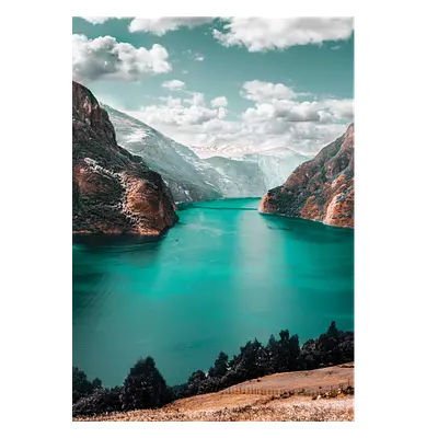 Фото на холсте зеленоватое озеро, размера 50x70