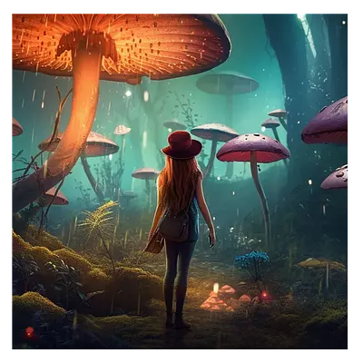 Фото на холсте девушка в сказке, размера 60x60