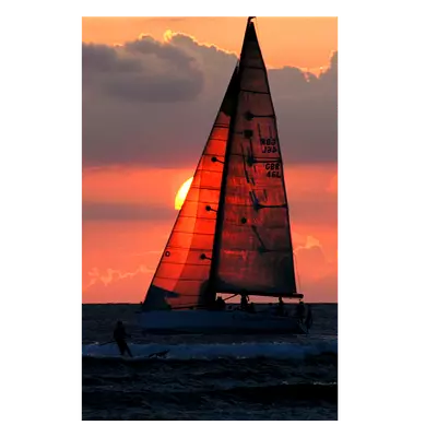 Фото на холсте яхта, размера 30x45