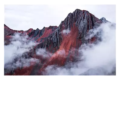 Фото на холсте горный хребет в облаках, 45 x 30 см