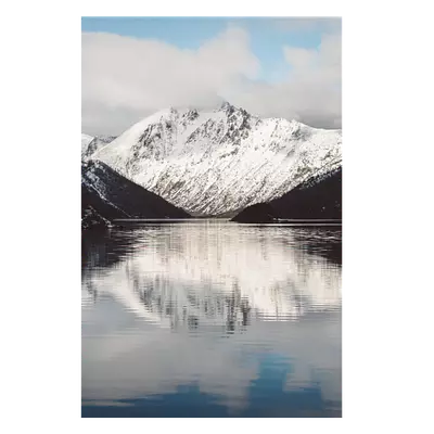 Фото на холсте озеро на фоне гор, размера 60x90