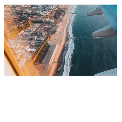 Картина на холсте крыло самолета 45х30 см.