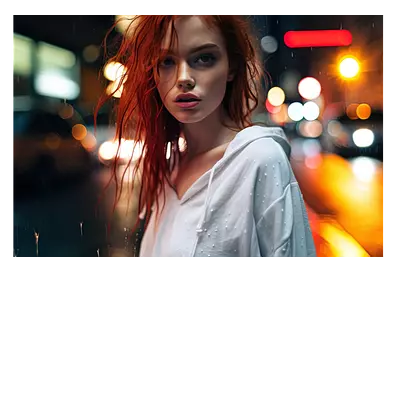 Фото на холсте девушка в ночном городе, размера 120x80