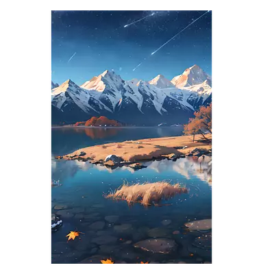 Фото на холсте рисунок озера, размера 30x45