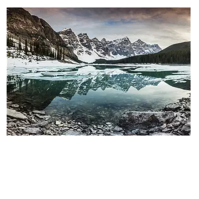 Фото на холсте зимнее озеро, размера 70x50