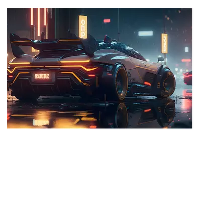 Фото на холсте футуристическое авто, размера 90x60
